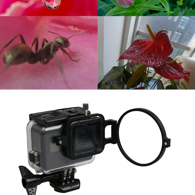 ORBMART 58 мм УФ-фильтр 16X Лупа макрообъектив для Gopro Hero 5 6 7 аксессуары спортивной