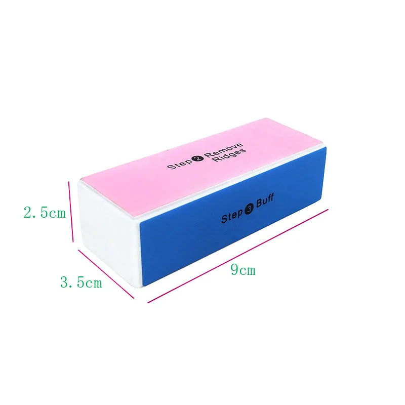 

50pcs/pack New Nail Buffer Multi-function Independent Packing Professional Buffing Bloc Polissoir Ongle Pink Four Steps Art Tool