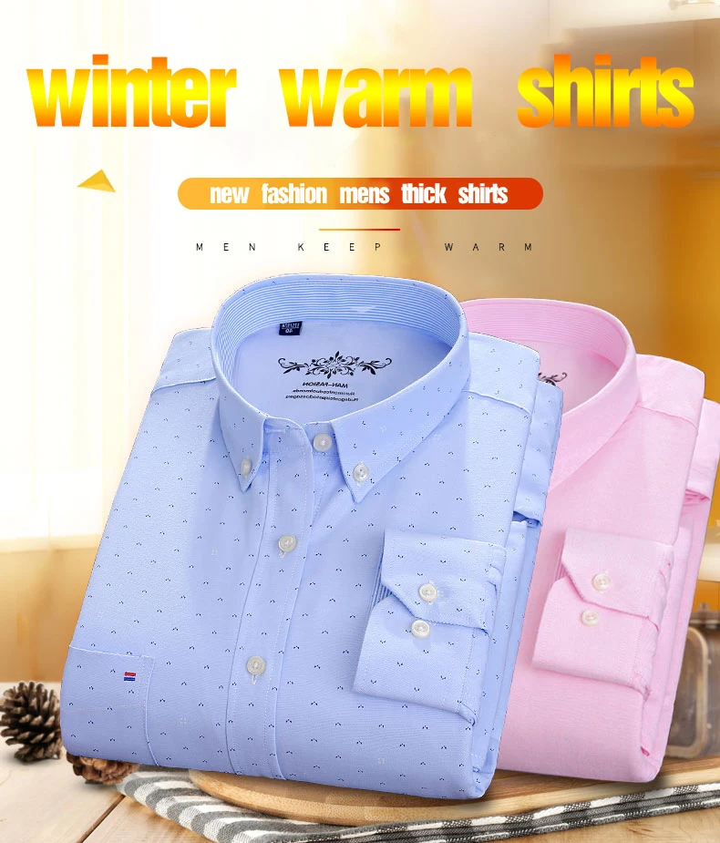Winter mens work shirts striped solid color Long sleeve social men dress shirt oxford male shirts Plus size 4XL White color