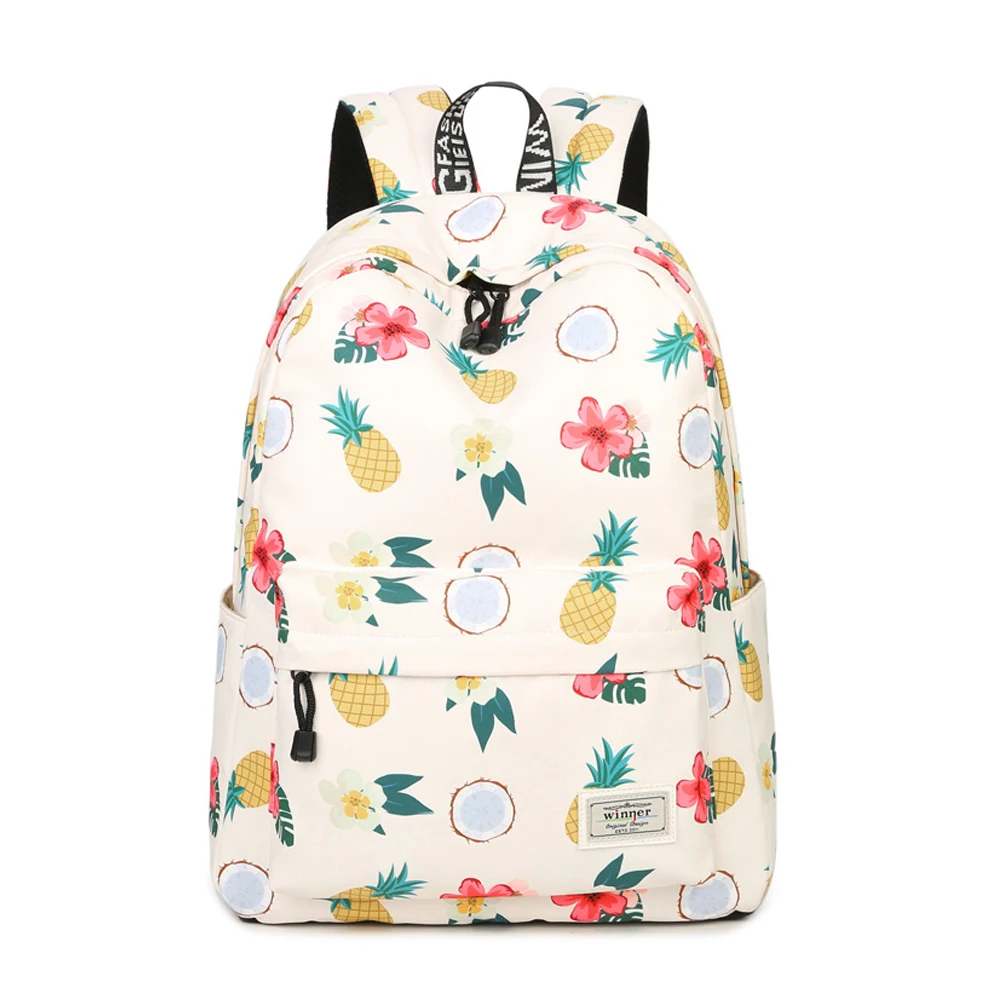 WISHOT маленькая свежая милая сумка с принтом ананаса тематический рюкзак цветами и