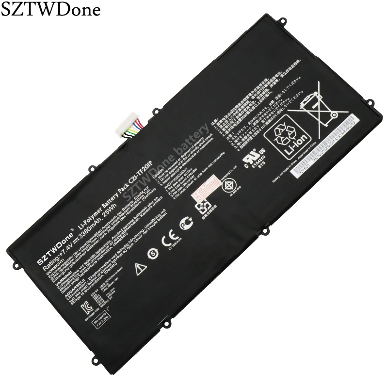 SZTWDone C21-TF201P Аккумулятор для ноутбука Asus Eee Pad Transformer Pad Prime TF201P TF201-1B002A 7,4 V 3380 мА/ч, 25WH