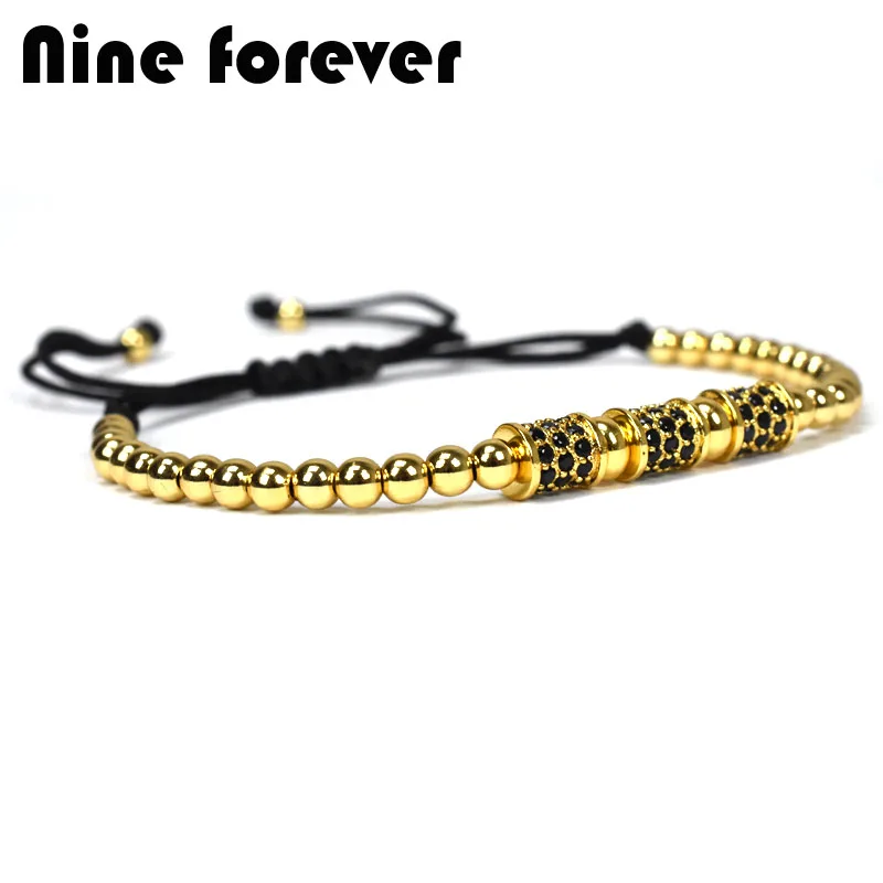 Браслет Nine forever для мужчин и женщин ювелирное изделие с инкрустацией Фианитами