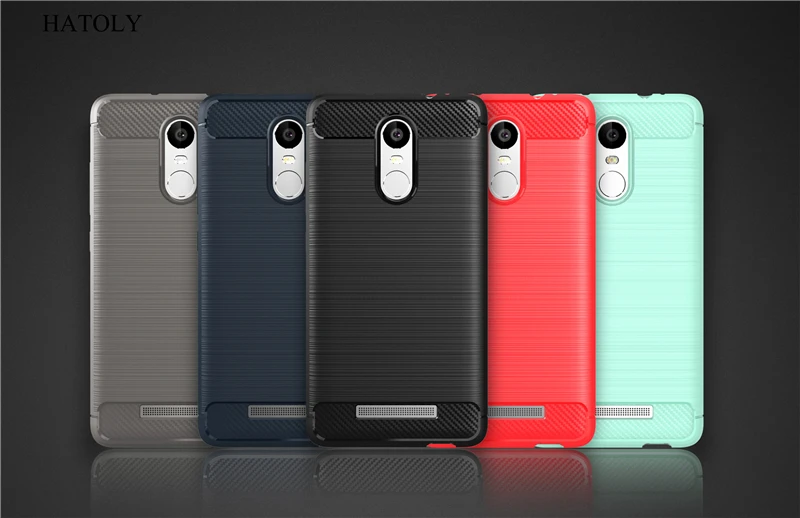HATOLY For Capa Xiaomi Redmi Note 3 Pro Case Anti-knock Soft TPU Brushed Rugger Silicon Phone &lt |