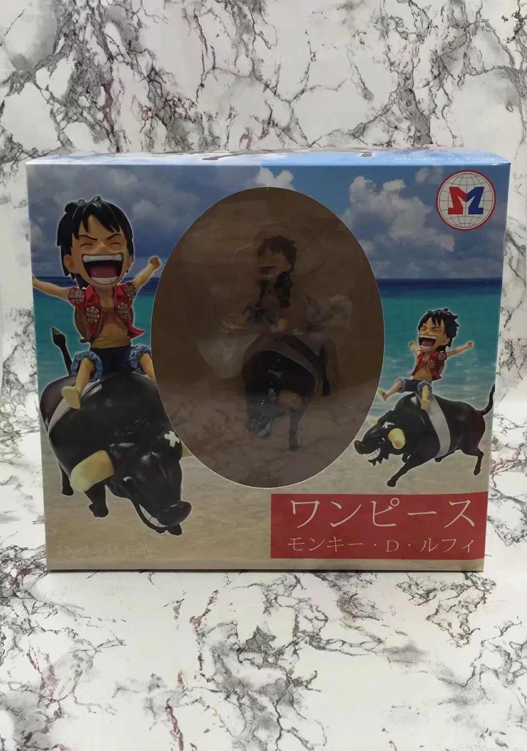 

Anime One Piece Monkey D Luffy on an Ox Cute PVC Action Figure Collection Model Toys