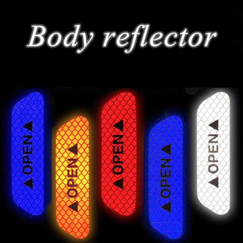 4 шт./компл. Предупреждение ющая Марка самоклеющаяся светоотражающая лента