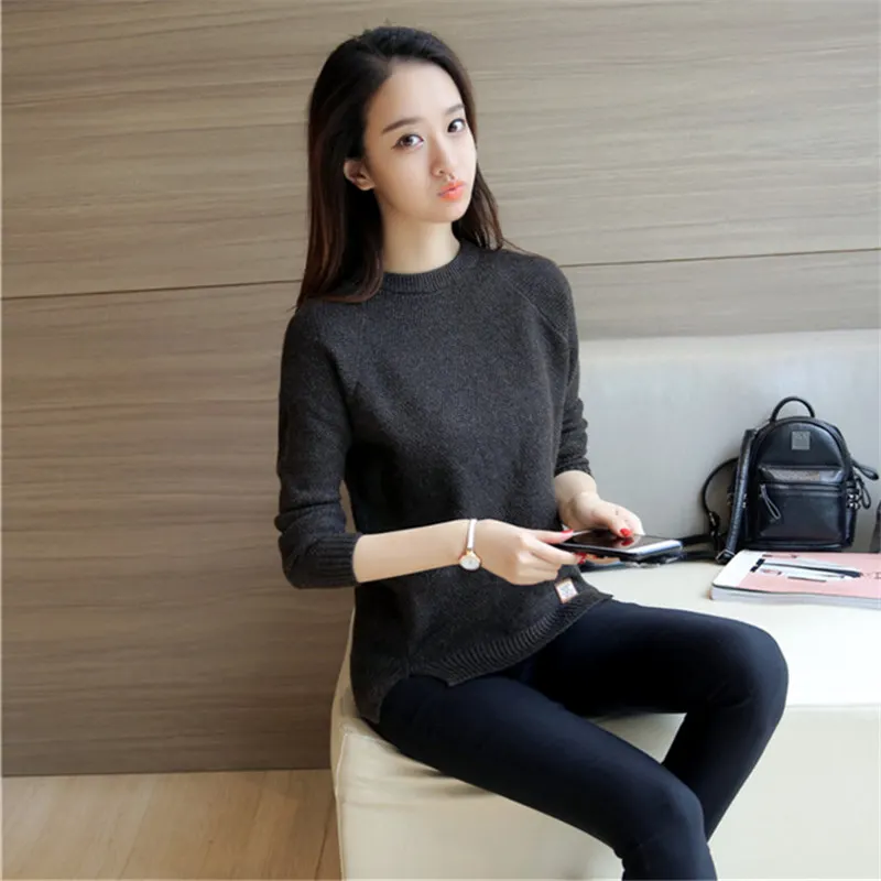 Korean Knitwear Women Sweater Autumn New Female Big Size Long Sleeve Womans Pullover Tops Harajuku Oversized Coat | Женская одежда
