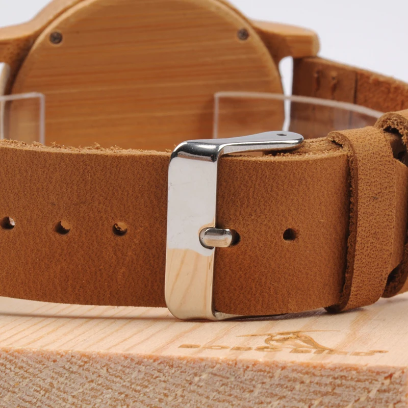 Женские кварцевые часы BOBO BIRD с кожаным ремешком оригинальный дизайн Прямая