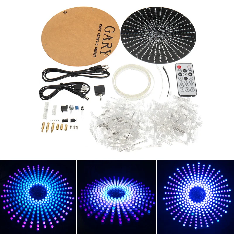 18*18 DIY электронная Аврора комплект светодио дный RGB Светодиодная Вспышка Комплект