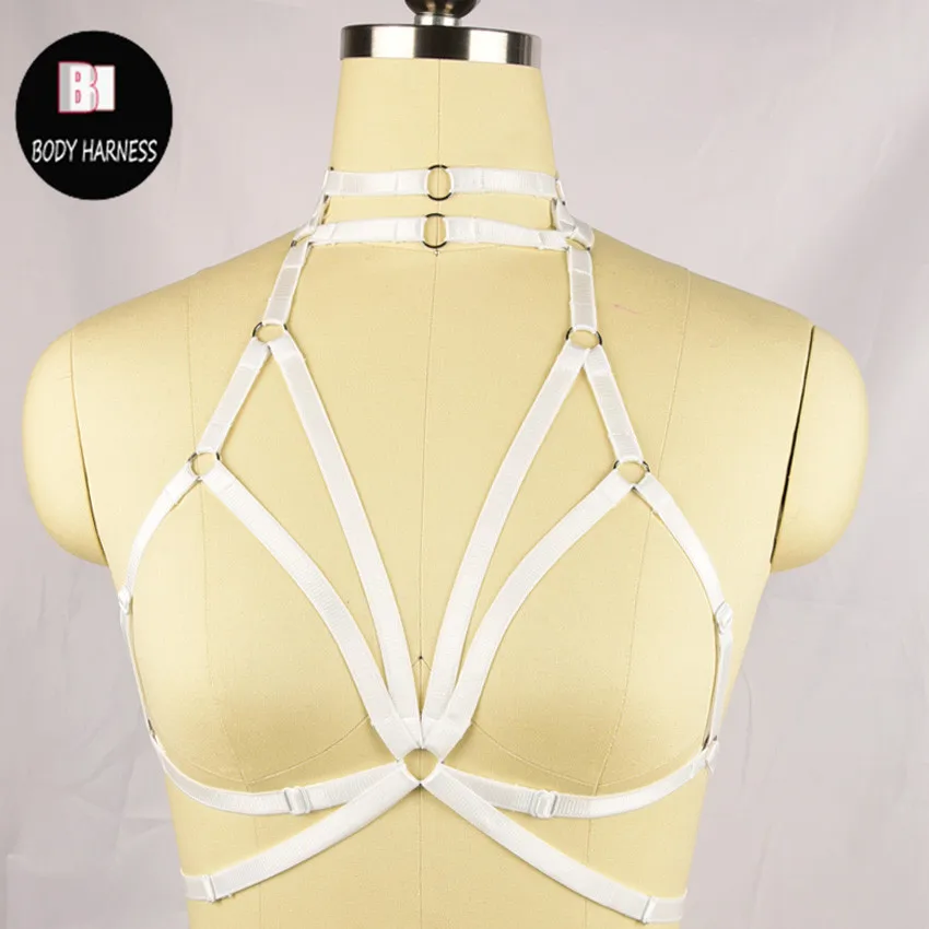 Цветная эластичная портупея бюстгальтер нижнее белье без чашек для тела