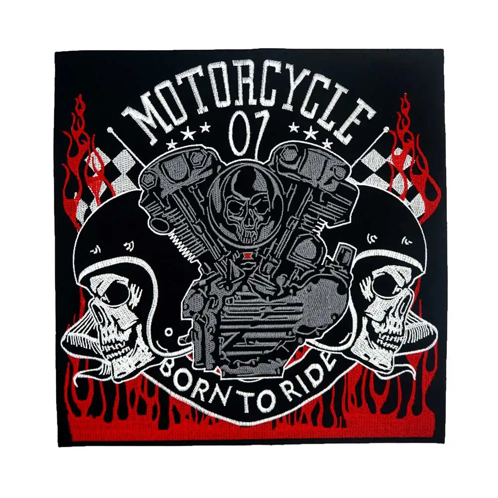 

born to ride large backing Embroidered Applique Sewing Label punk biker Patches Clothes Apparel Accessories Badge