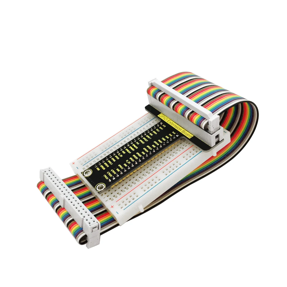 Цветной ленточный кабель Keyestudio T-type GPIO Shield V1 + 40P макетная плата с 400 отверстиями