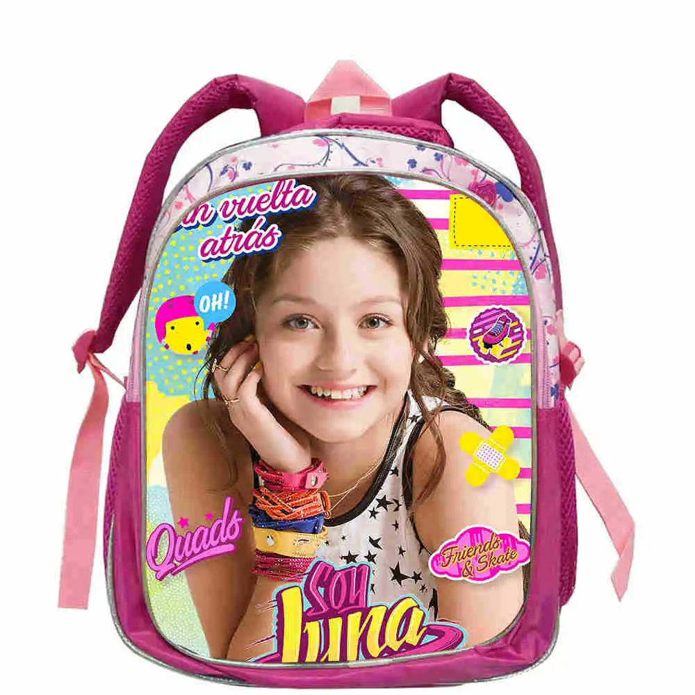Розовый детский школьный рюкзак сделанный на ТВ шоу Soy Luna для девочек подростков