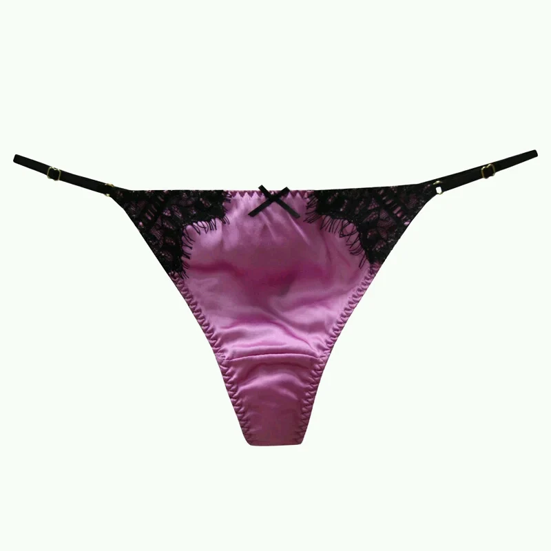 Женские стринги 100% натуральный шелк сексуальные хипстерские Эротические