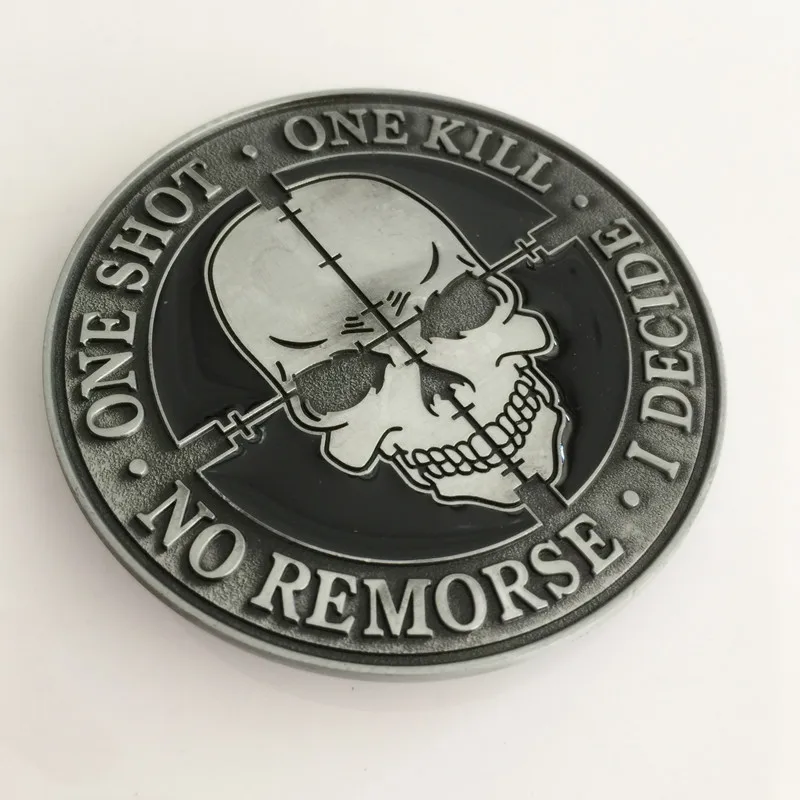 Круглая серебряная пряжка с черепом для ремня, высокого качества, розничная продажа, модный аксессуар для женщин и мужчин, подходит для джинсов шириной 4 см.