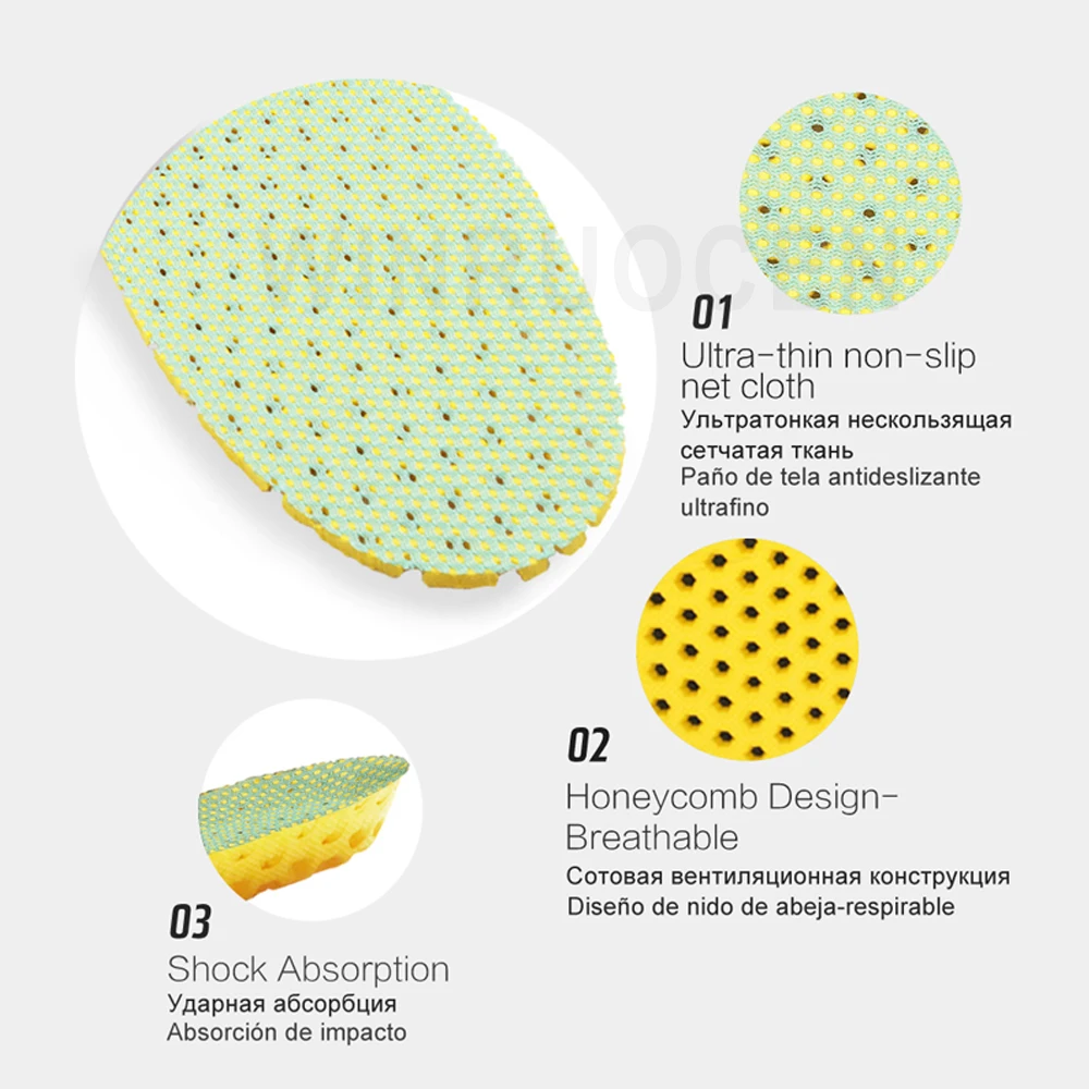 Дышащие стельки для кроссовок ортопедические легкие дезодорирующие