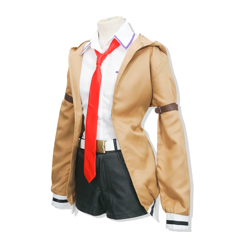 VEVEFHUANG Steins ворота Косплей Костюм японский аниме косплей Makise Kurisu куртка пальто