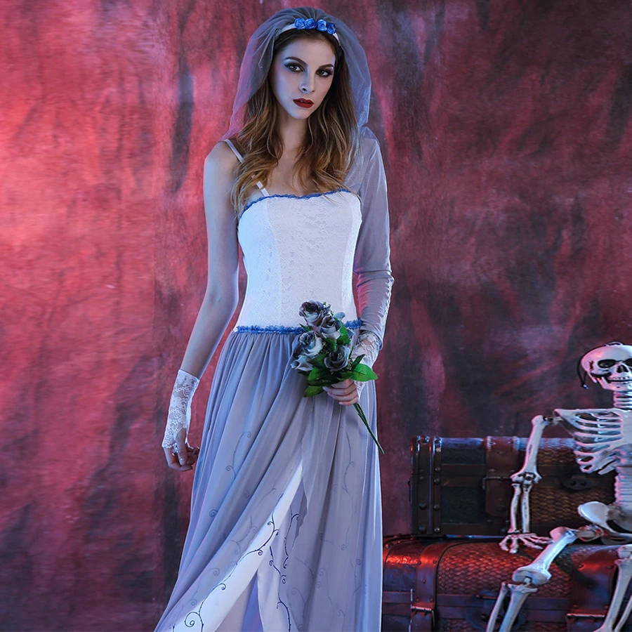 Призрак невесты ад богиня зомби Дьявол Ангел платья Косплей Костюм Disfraces Adultos Disfraz