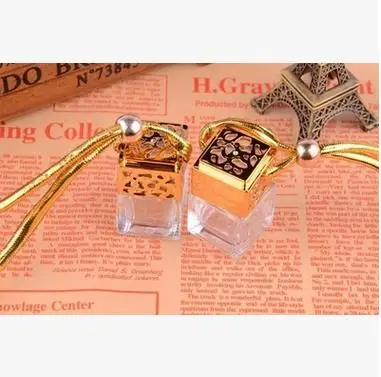 10 шт./партия стеклянная бутылка для автомобиля духи пустая парфюма Золотое и