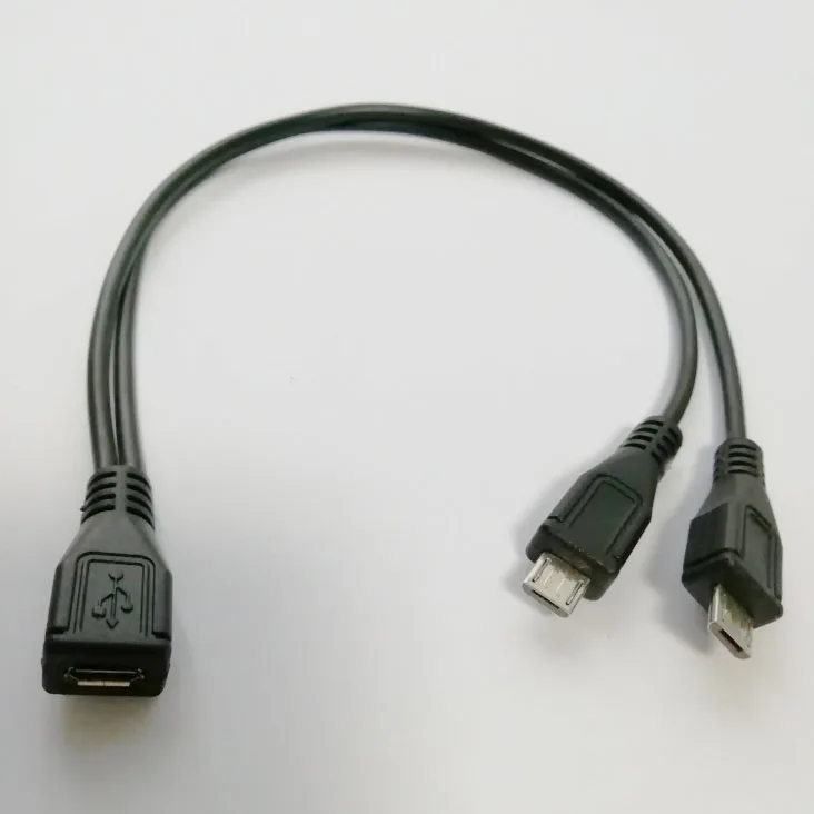 Кабель для зарядки с разъемом Micro USB типа мама и двумя USB|Кабели MP3/MP4-плееров| |