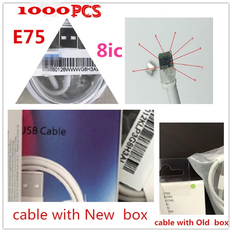 Новинка оригинальная упаковка box2m/3ft 8ic E75 чип USB кабель для синхронизации данных и зарядки для Foxconn i7 8 6 plus с зеленой биркой