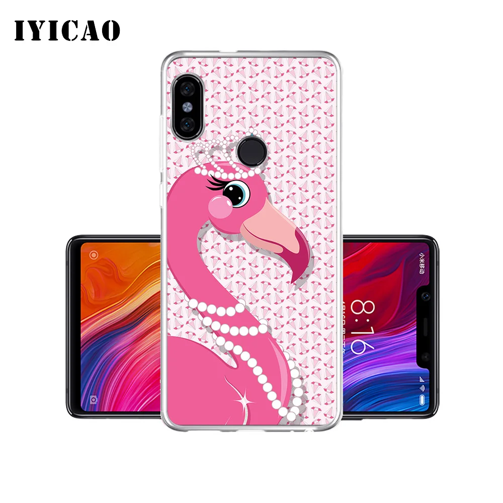 Мягкий силиконовый чехол для телефона IYICAO с милым мультяшным фламинго Xiaomi Mi 9 8 SE 6