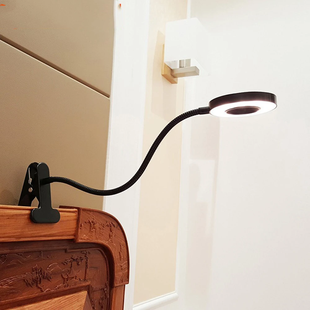 Vintagelll 10 Вт светодиодная USB Настольная лампа с зажимом для чтения ноутбука книг