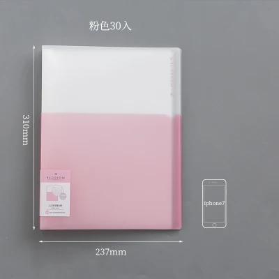 30 Pockets 30/40/60 Карманы папка для документов A4 прозрачный ПВХ чехла-книжки Творческий вставки данных школьная рекламный буклет для документов - Цвет: 30 Pockets