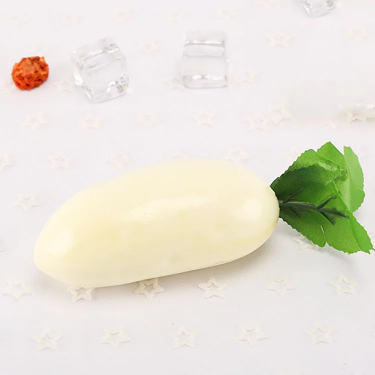 White radish YUYU, мульти-стиль, имитация зеленых овощей, для дома, гостиной, украшение, поддельные фрукты, для отеля, ресторана, сделай сам, настенное украшение, горячая Распродажа - Цвет: White radish