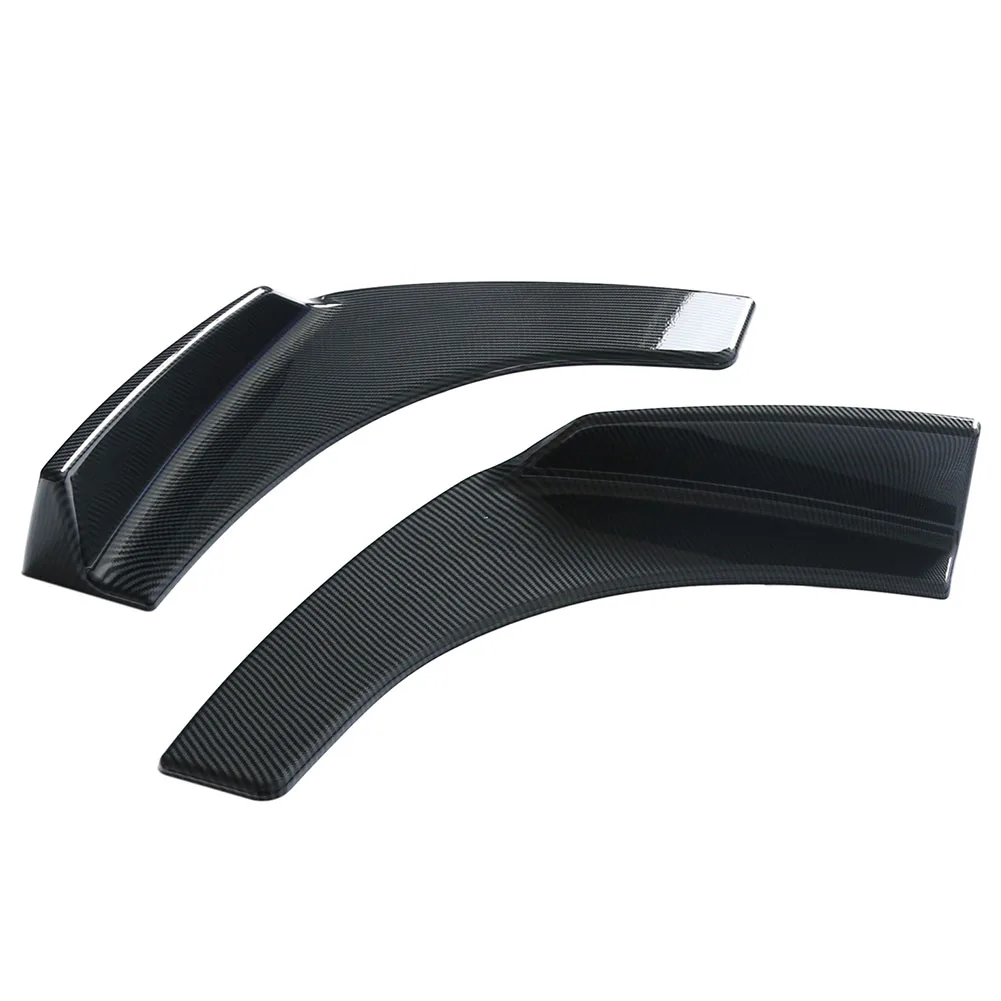 2PCS Scratch Resistant Carbon Fiber Pattern Decorative Replacement ABS Wrap Angle Bumper Splitter Wing Universal Front Shovel | Автомобили