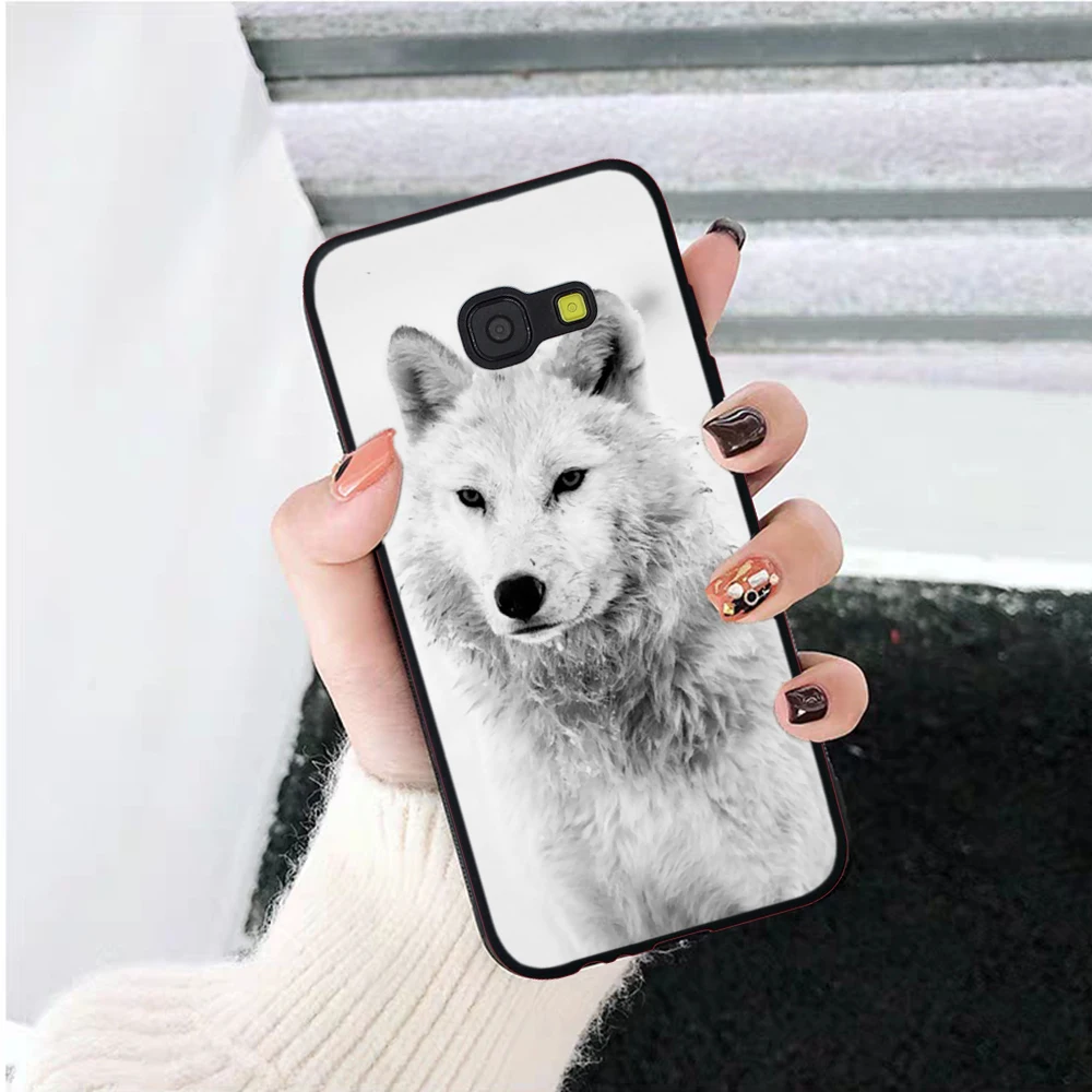 Силиконовый чехол волк на снегу для Samsung A2 Core A3 A5 A6 Plus A7 A8 A9 A10 A30 A50 A60 A70 A10S A30S A50S