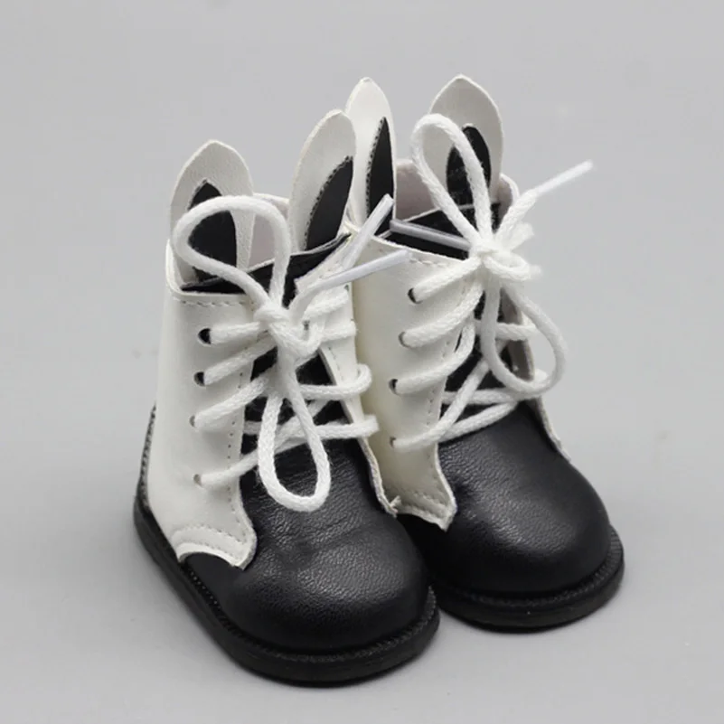 Черный 1 пара Новые Bjd куклы обувь для 1/3 60 см аксессуары для кукол игрушки Мини PU Обувь для SD кукла Шэрон кожаные сапоги Игрушки для девочек - Цвет: Черный