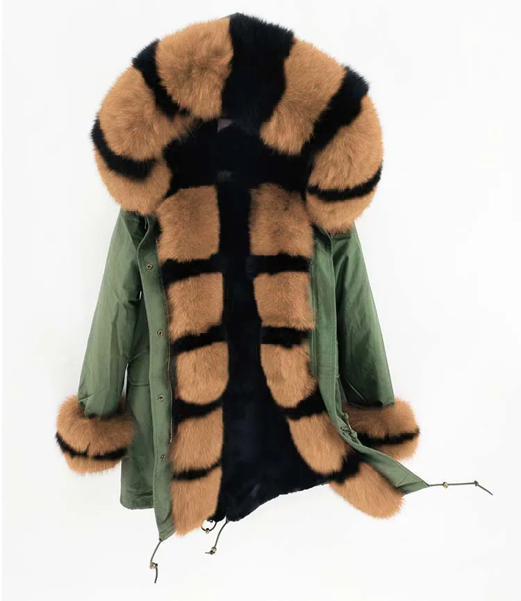 OFTBUY, парка из натурального Лисьего меха, Длинные парки, зимняя куртка для женщин, натуральный Лисий мех, пальто с капюшоном, Толстая теплая уличная одежда, роскошный бренд, бренд