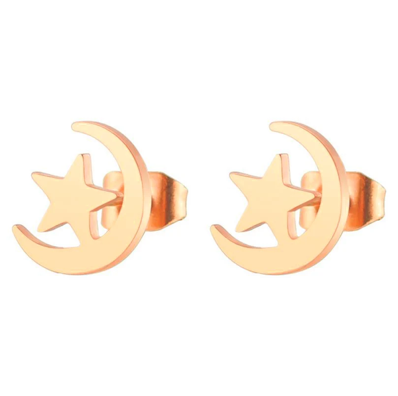 Yiustar элегантный сладкий Шарм Луна Звезда шпильки стильные серьги изысканные