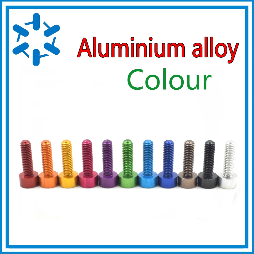 50pcs M3*6/8/10 M4*L Colour Ful Aluminium alloy hex socket cap head machine screw Rack upgrade aviation die fitting bolt | Обустройство