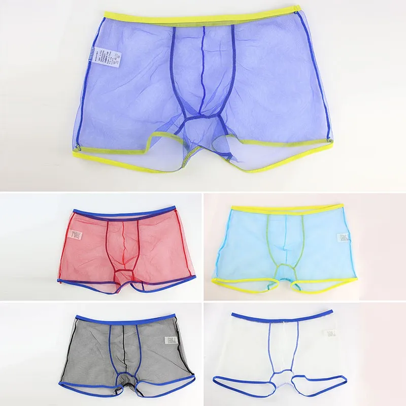 Горячая Распродажа сексуальные мужские трусы боксеры из сетчатого материала