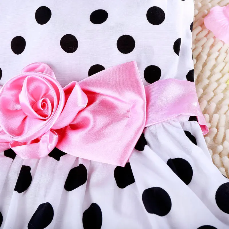 Корейское летнее платье принцессы в горошек без рукавов для девочек милые