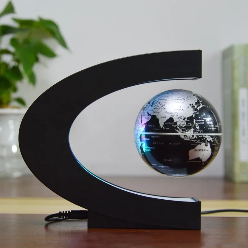 

FENGLAIYI Floating Anti-gravity LED Night Light Gift Teaching Education Magnetic Floating World Map Lamp Home Office Decoration