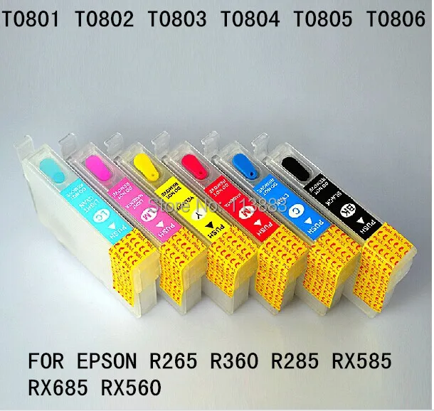 Картридж для принтера EPSON R265 R360 R285 RX585 RX685 RX560 6 цветов | Компьютеры и офис