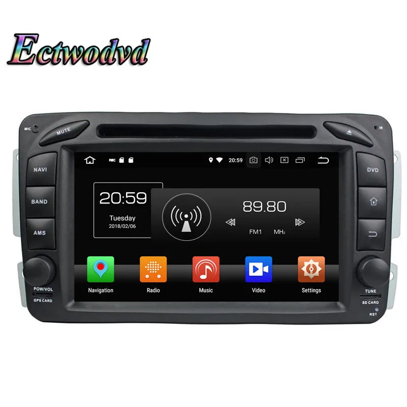 Ectwodvd Восьмиядерный Автомобильная dvd-навигационная система для Benz ML W163 CLK W209