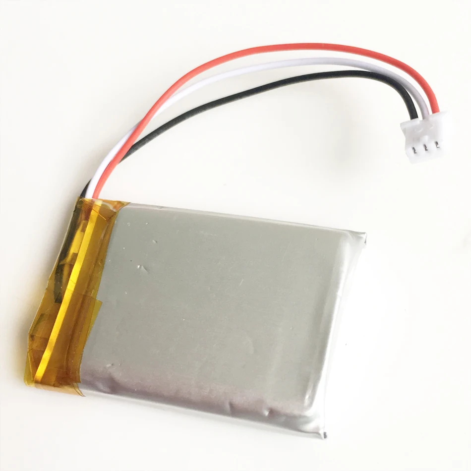 3.7V 500mAh Lipo Polymer Lithium Rechargeable Battery JST 3pin plug 1.0/1.25/1.5/2.0/2.5mm for MP3 GPS Bluetooth Headset 582535 |