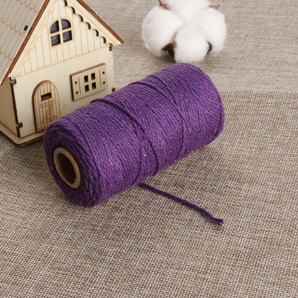 1 рулон 2 мм* 100 м DIY веревочные Пекари Шпагат Веревка хлопок шнуры веревка для Рождественский подарок упаковка ручной работы ремесленные проекты домашний декор