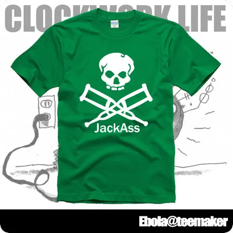 SexeMara new 2017 jackass Dumbass funny show Syringe plus size loose summer sitcom men male man short-sleeve T-shirt |