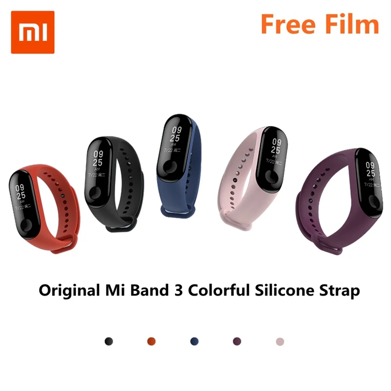 Оригинальный цветной силиконовый браслет Mi Band 3 для умного браслета