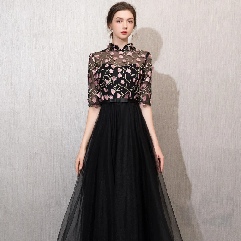 Robe de soiree Новое Элегантное тонкое платье с круглым вырезом vestido festa размера плюс