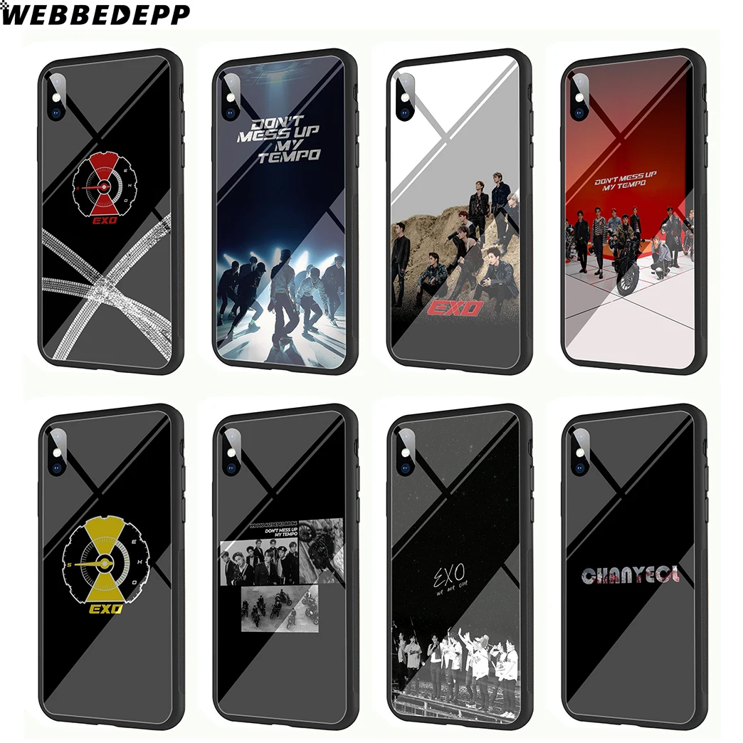 WEBBEDEPP Exo Dont Mess Up My Tempo Tempered Glass Phone Case for Apple iPhone Xr Xs Max X or 10 8 7 6 6S Plus 5 5S SE |