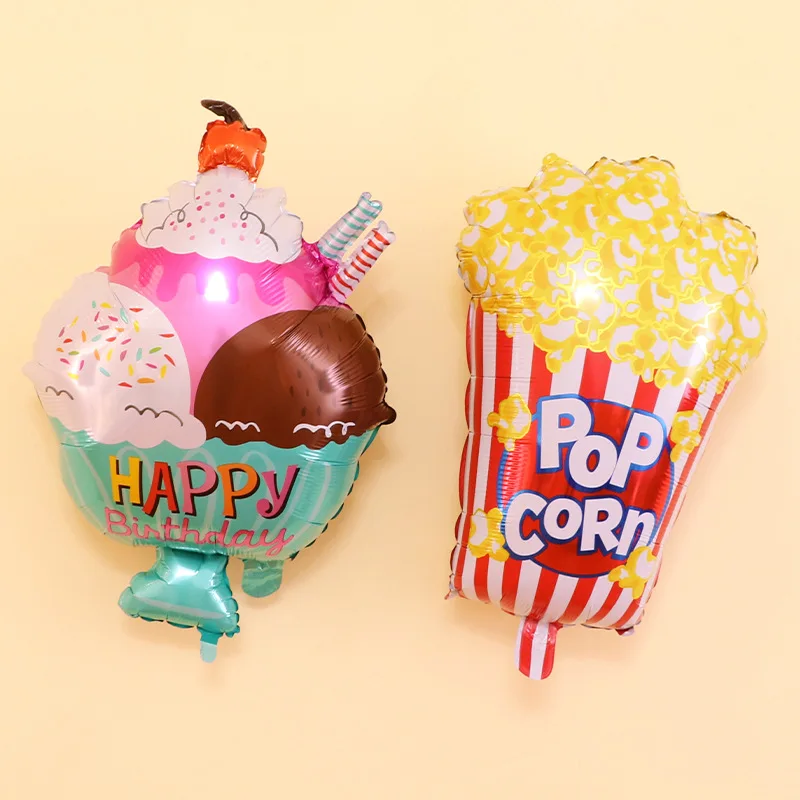 Детские украшения для дня рождения воздушные шары из фольги с пончиком и