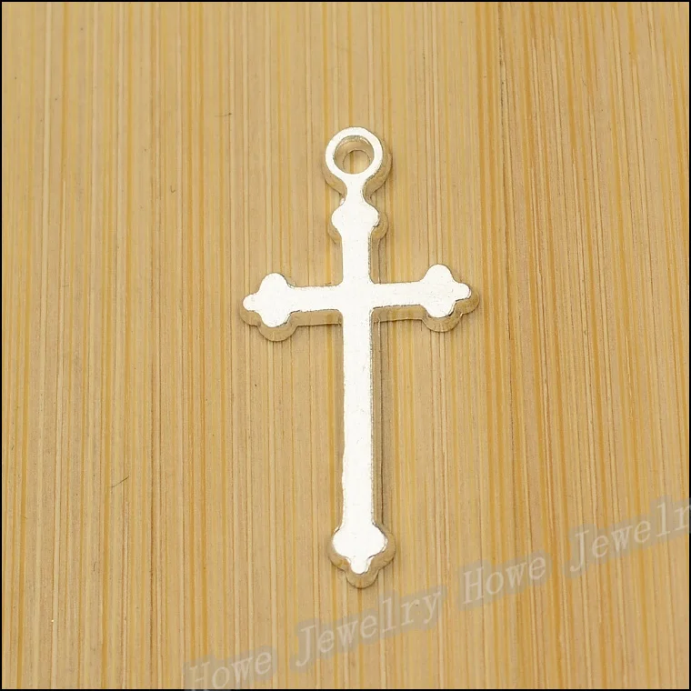 Оптовая продажа 90 шт. винтажные подвески кресты яркие серебряные браслеты