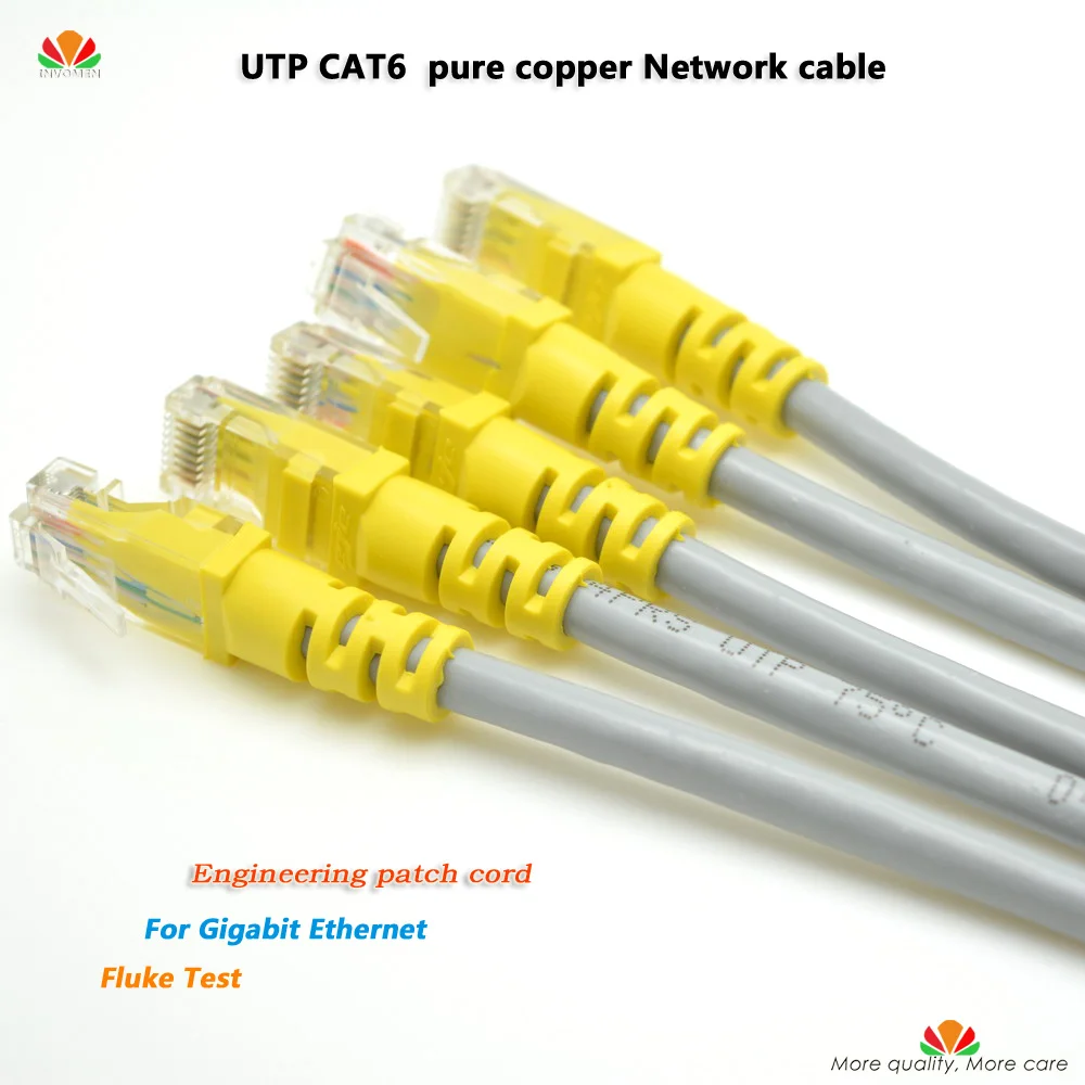 Купи 100 шт./лот 1 м UTP CAT6 кабель RJ45 сети твердого Чистая медь витая пара патч Панель патч-корд LAN линии gigabit Ethernet за 3,916 рублей в магазине AliExpress