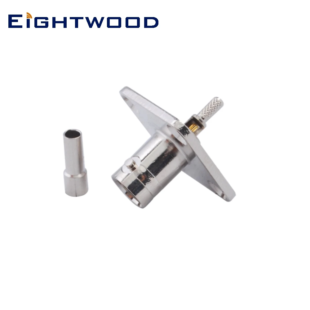 

Eightwood 5PCS BNC Jack Female Panel Mount RF Coaxial Connector Adapter Straight Crimp for LMR-100 RG174 RG316 Flexible Cable