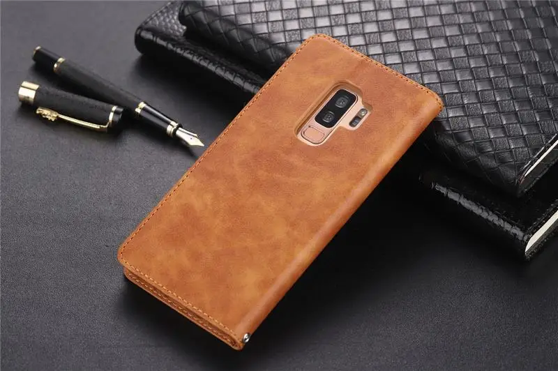 Чехол s для samsung Galaxy S9 Plus, роскошный чехол, высокое качество, Магнитный Флип, кожаный чехол для телефона, сумки для GALAXY S9 S 9 S9plus, чехол